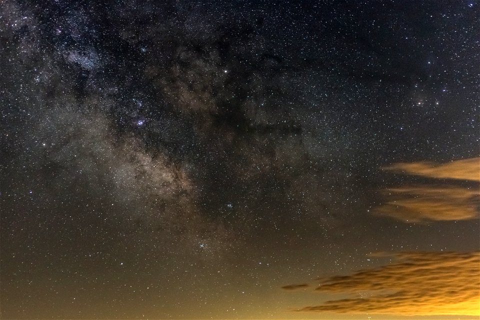 Milky Way and Thin Clouds photo