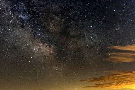 Milky Way and Thin Clouds photo