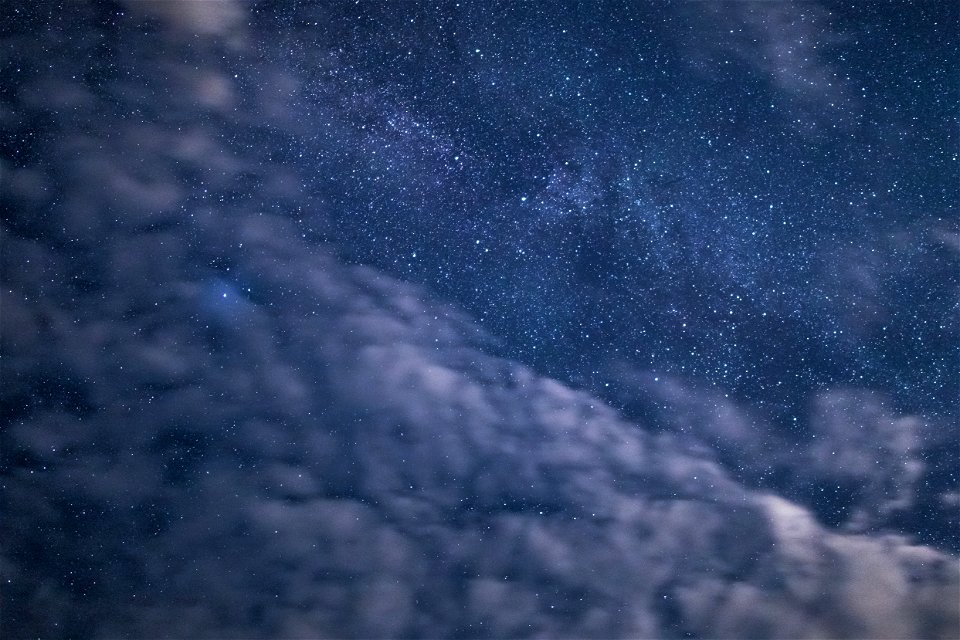 Cool Night Sky with Subtle Clouds photo