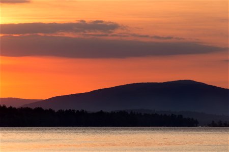 Calm Sunset View at the Lake photo