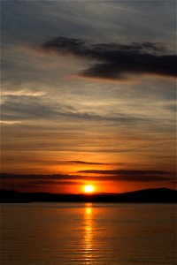 Sunset Reflection Across the Lake photo