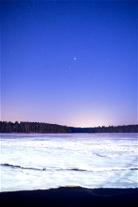 Night Sky Over Winter Ice photo