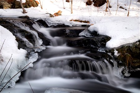 Cascading Icy Waterfall photo