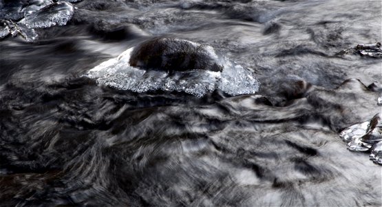 Icy Moving River photo