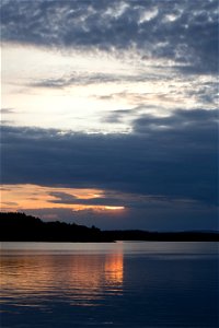 Calm Sunset Lake Reflections photo