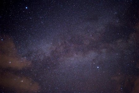 Subtle Milky Way in Night Sky