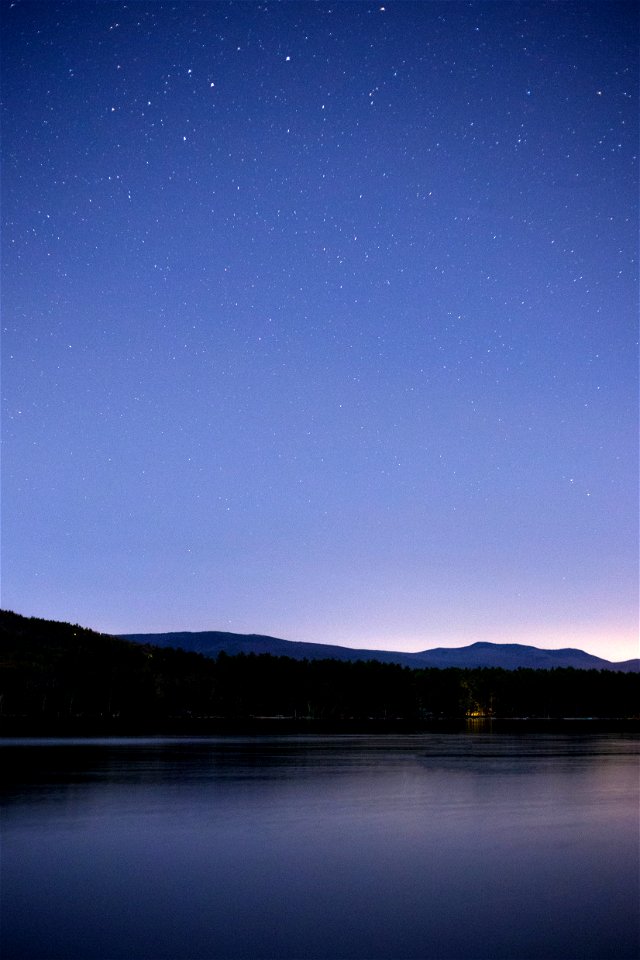 Peaceful Lake at Night photo