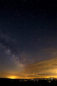 Night Sky with Bright Horizon photo
