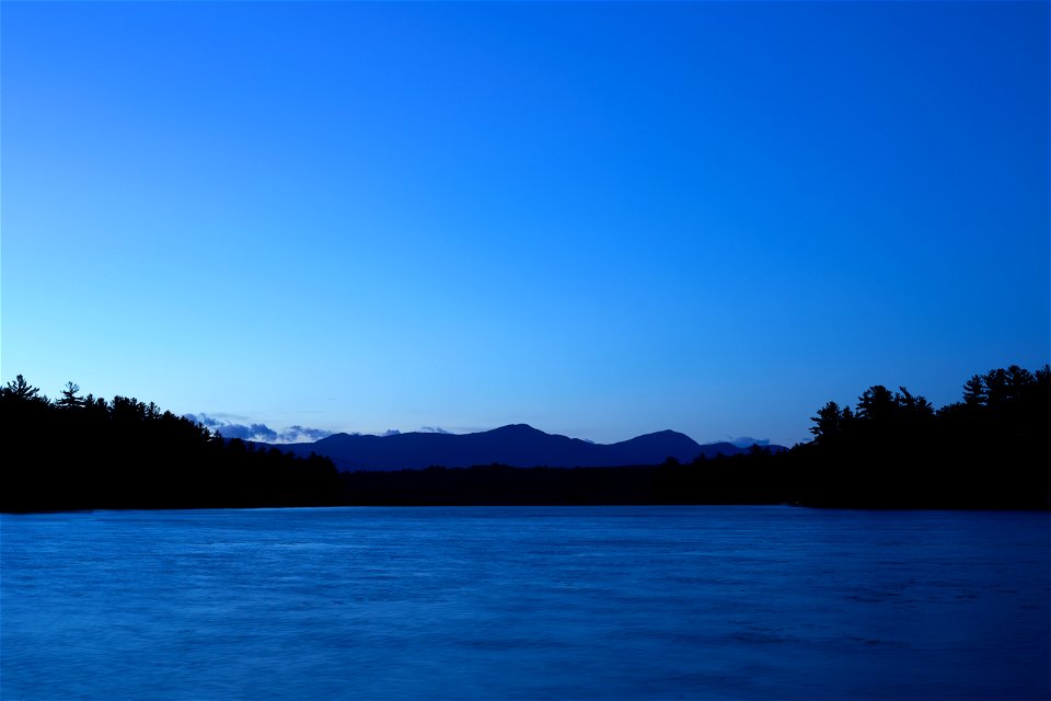 Looking Across the Lake at Dusk photo