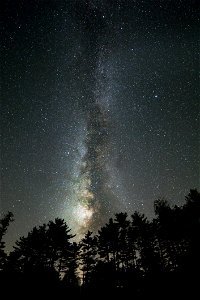 Milky Way Bursting Upwards
