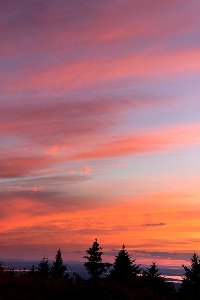 Warm Painted Sunset Sky photo