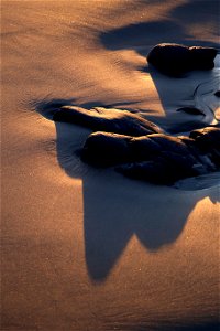 Sand, Rocks, and Shadows photo