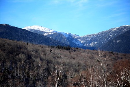 Snow Dusted Mountain Range photo