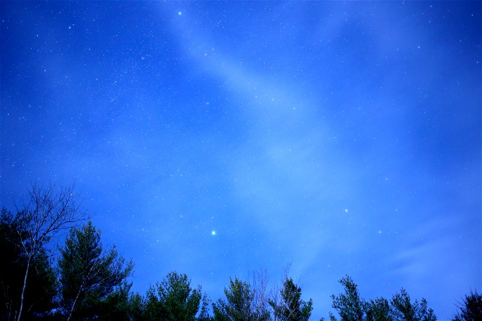 Ethereal Blue Night Sky