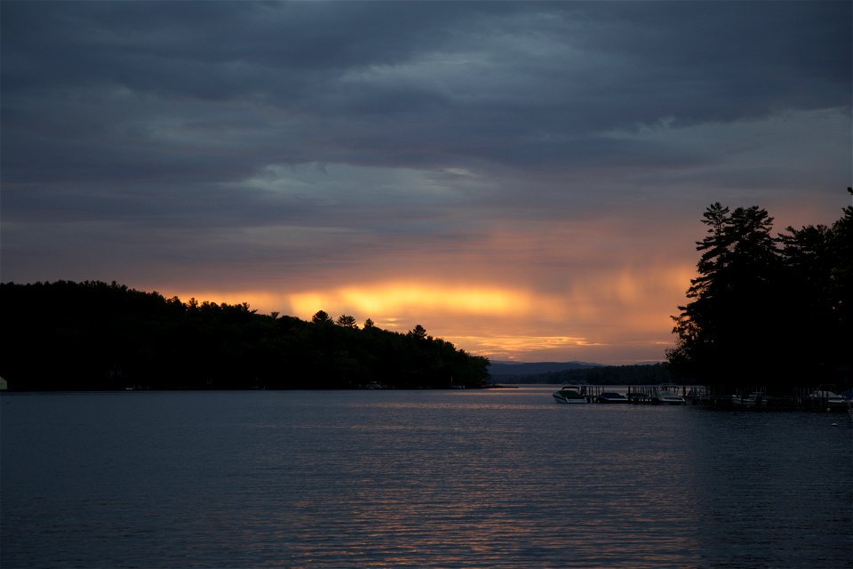 Soft Sunset Over Water photo