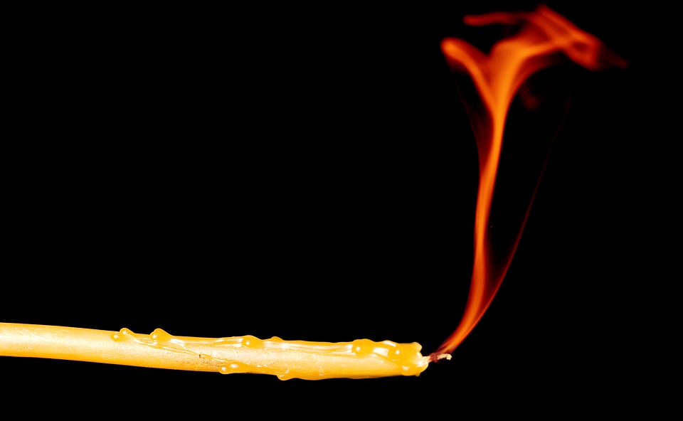 Red Smoke from Candle