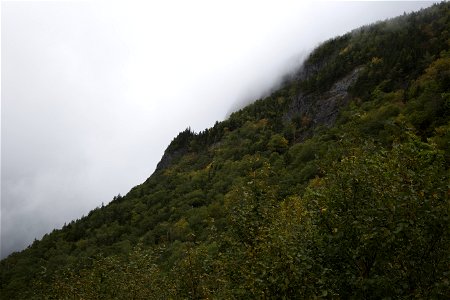Thick Clouds on Hillside photo