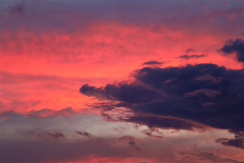 Vibrant Fluorescent Sunset Clouds photo