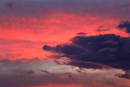 Vibrant Fluorescent Sunset Clouds