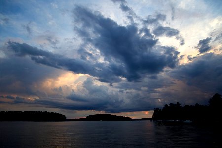 Moody Sky Over Lake photo