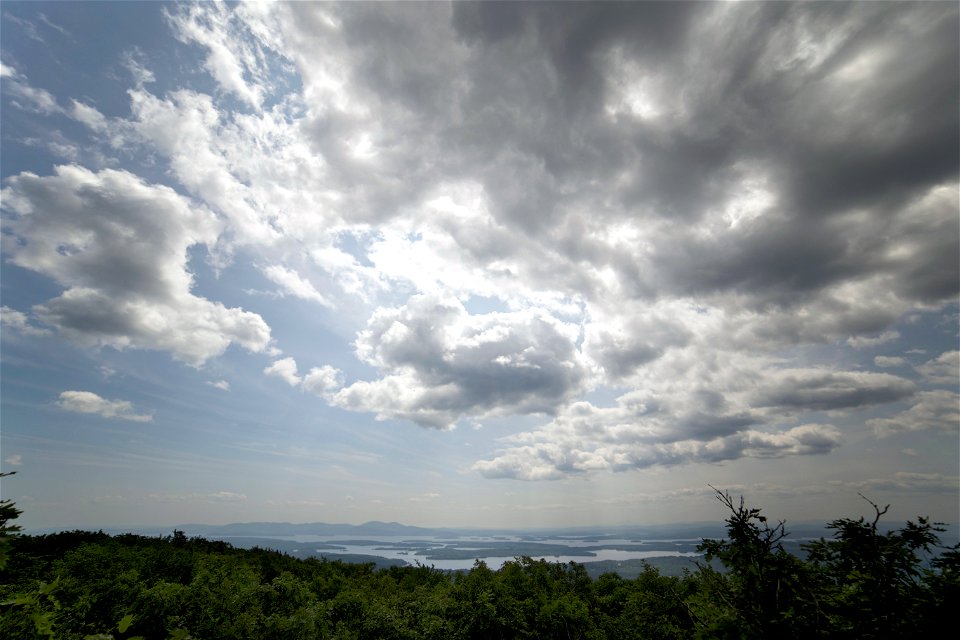 Bright Sun Glowing Through Clouds
