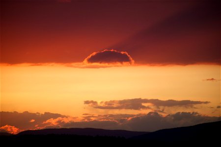 Layered Clouds Sunset photo