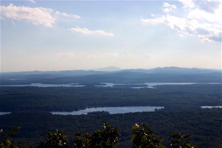Lake, Trees, and Mountains
