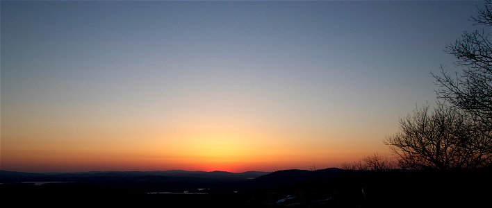 Sunset Panorama With Mountains photo