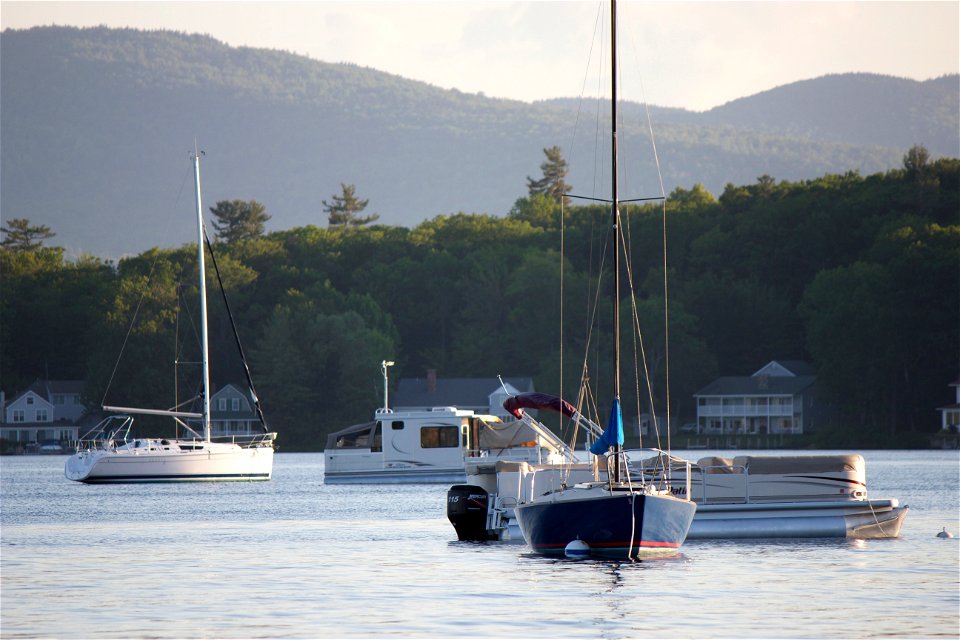 Summer Boats on a Lake photo