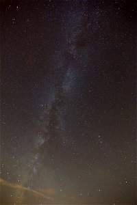 Vertical Milky Way With Faint Clouds photo