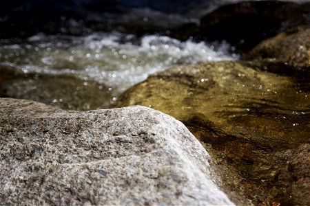 River Water Splashing Rocks