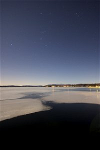 Night on a Winter Lake photo