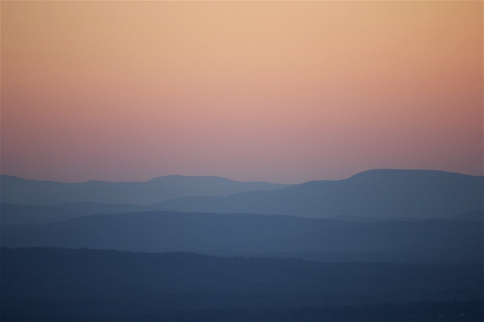 Pastel Sky and Mountains photo