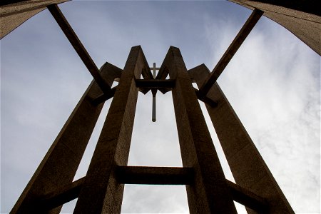 Cross On Concrete Structure
