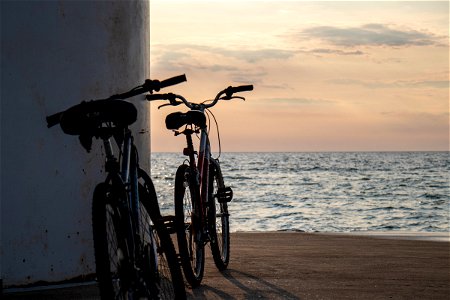 Two Bikes Near Water photo