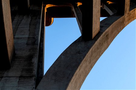 Close Up Of Concrete Arch Abutment