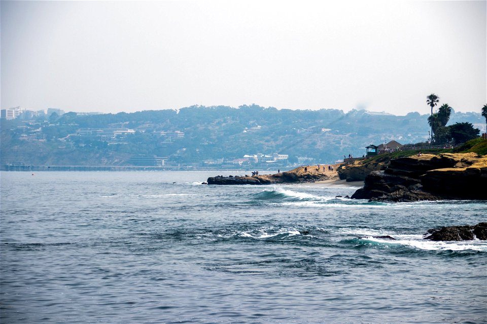 Small Waves Near Rocky Coast