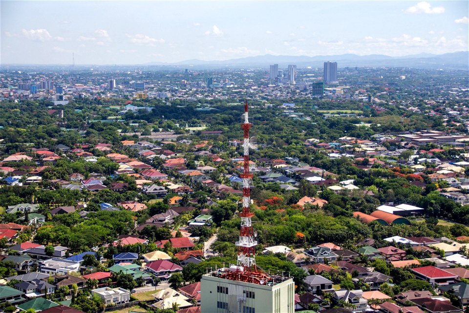 Radio Tower In Urban Area In Manila