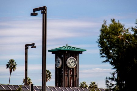 Small Clock Tower Near Trees photo