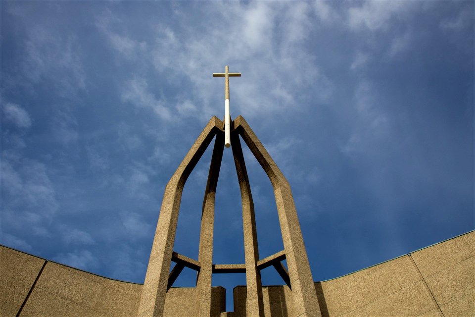 Cross On Concrete Structure