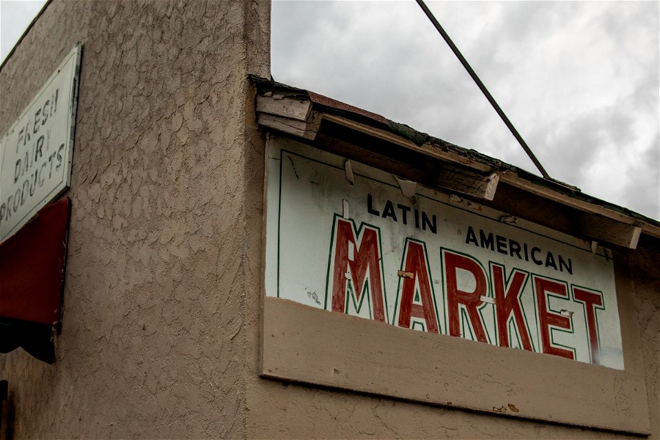Old Market Signs On Building