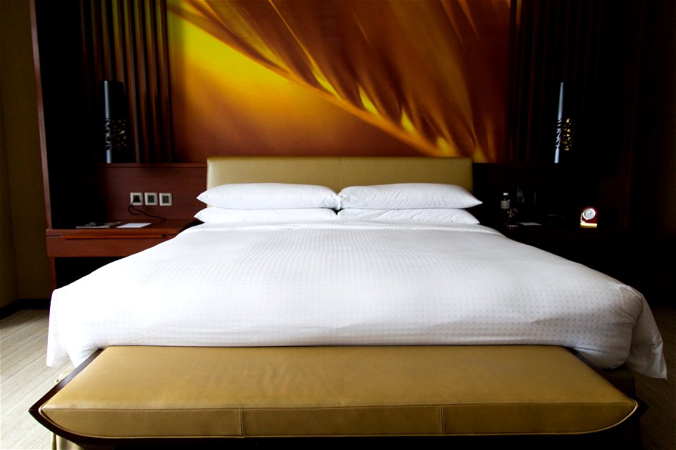 Double Size Bed In Hotel Room