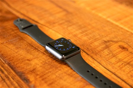 Smart Watch On Wood photo