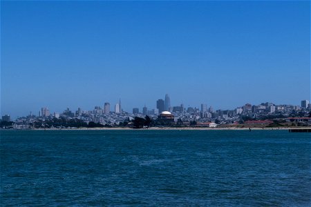 San Francisco City Skyline Beyond Water photo