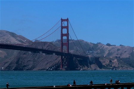 Golden Gate Bridge In San Francisco Near Hills photo