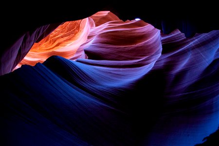 Textured Folds Of Corridor Walls In Antelope Canyon