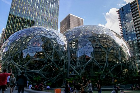 People Around Seattle Amazon Spheres photo