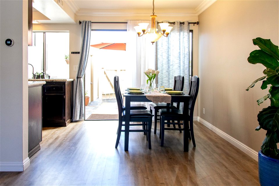 Table And Chairs In Dining Space photo