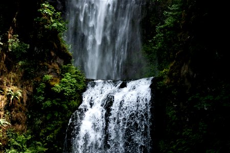 Two Waterfalls In Forest photo