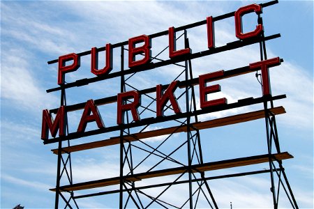 Pike Place Public Market Neon Sign